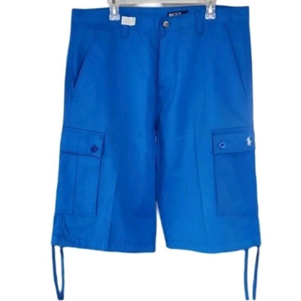 Y2K Five Elementz Blue Cargo Shorts Men's Size 38 Skater